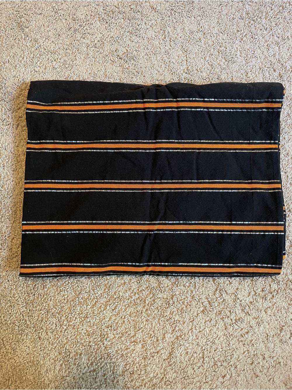 Nicole Miller Black Tube Skirt with Orange and White Stripes